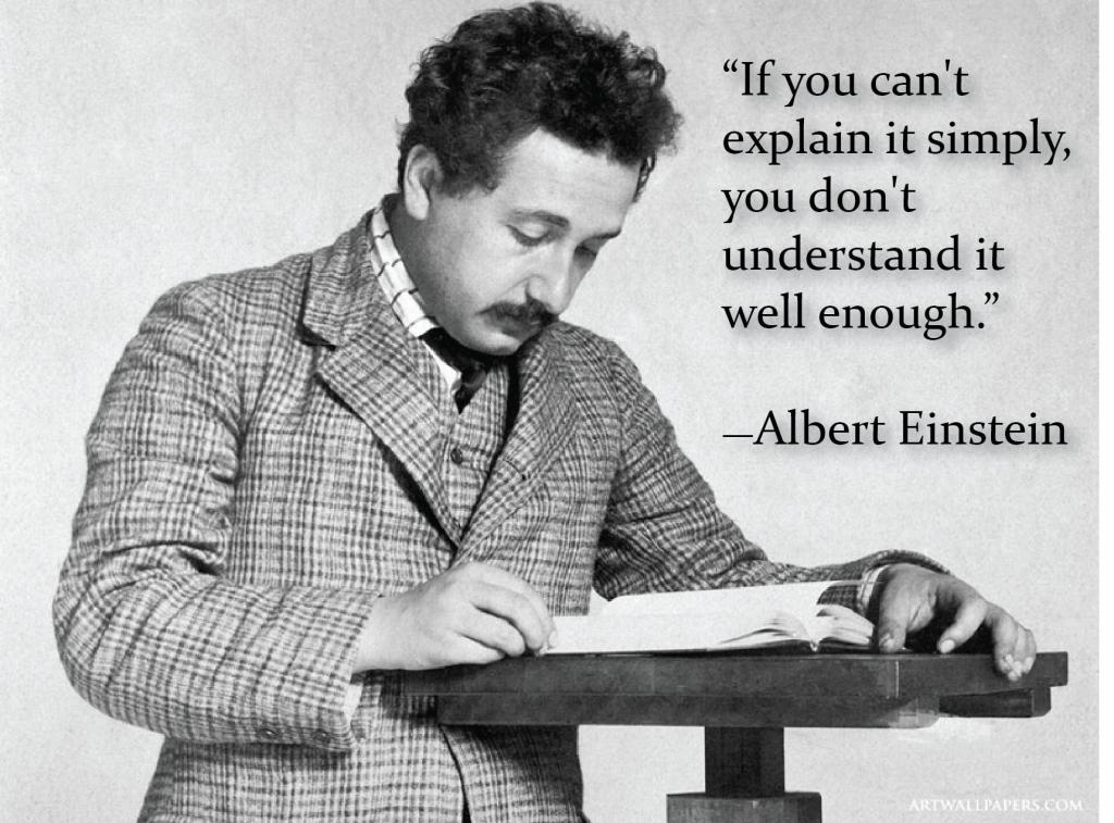 Einstein quote about explaining
