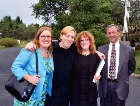 Joshua's Cornell graduation dinner, 2002